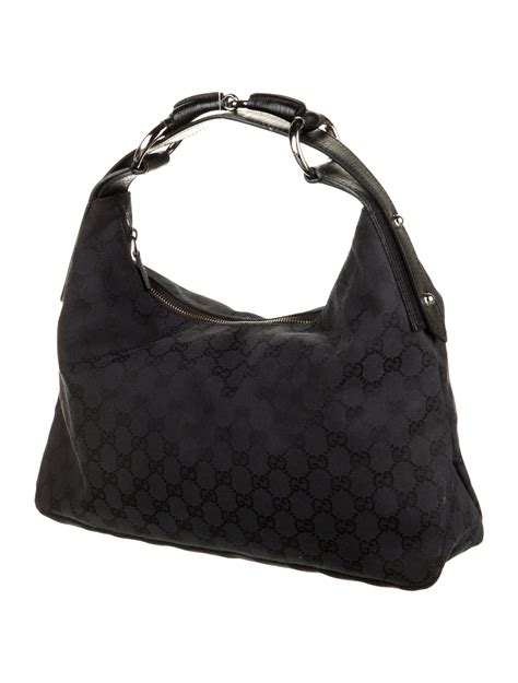 black gucci horsebit hobo bag|gucci horsebit shoulder bag small.